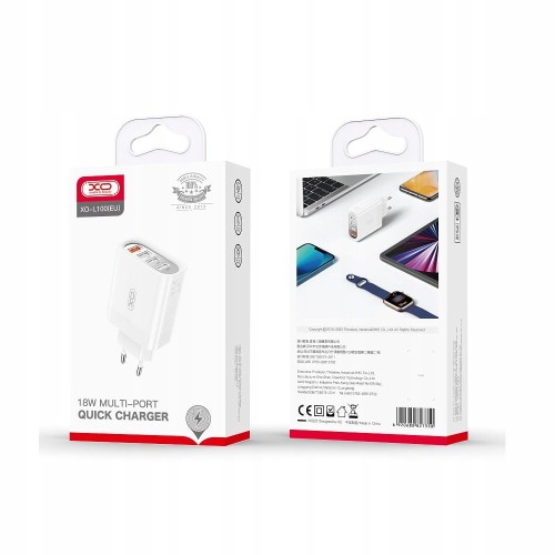 Ładowarka sieciowa XO L100 3000 mA 5 V biała