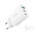 ładowarka sieciowa 2xUSB-C 1x USB biała + kabel