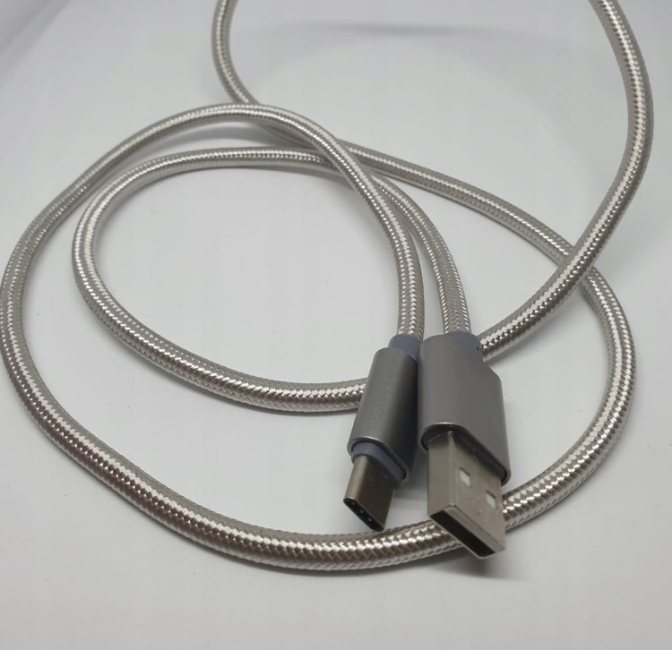 Kabel do ładowania USB C + data nylonowy szybki 1m