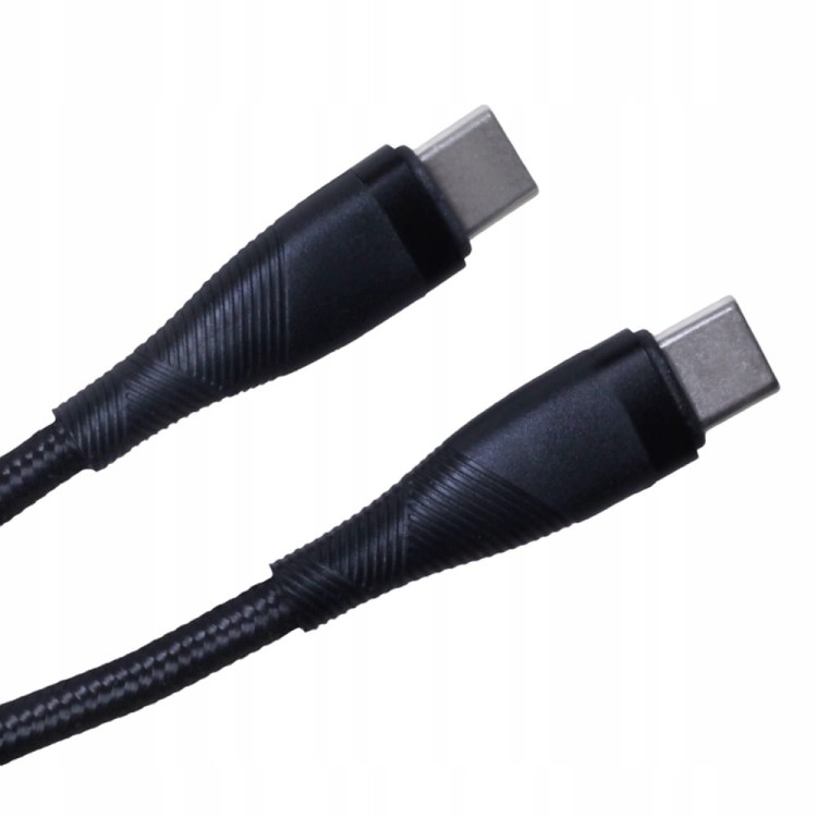 Maxlife kabel USB-C - USB-C 1,0 m 100W nylonowy