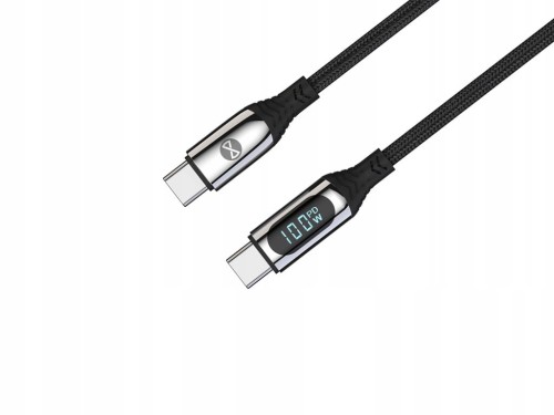 Kabel Przewód Do Ładowania Z Wyświetlaczem PD USB-C - USB TYP C 1m 100W