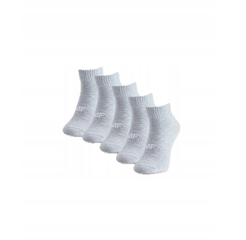 Skarpety 4F Męskie Krótkie 5-Pak Szare Sportowe M 39-42