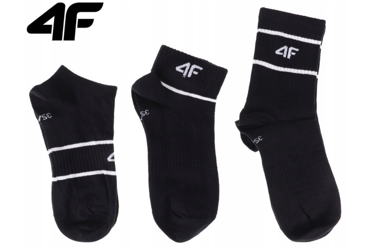 SKARPETY MĘSKIE DAMSKIE 4F SPORTOWE U449 3 PARY 35-38