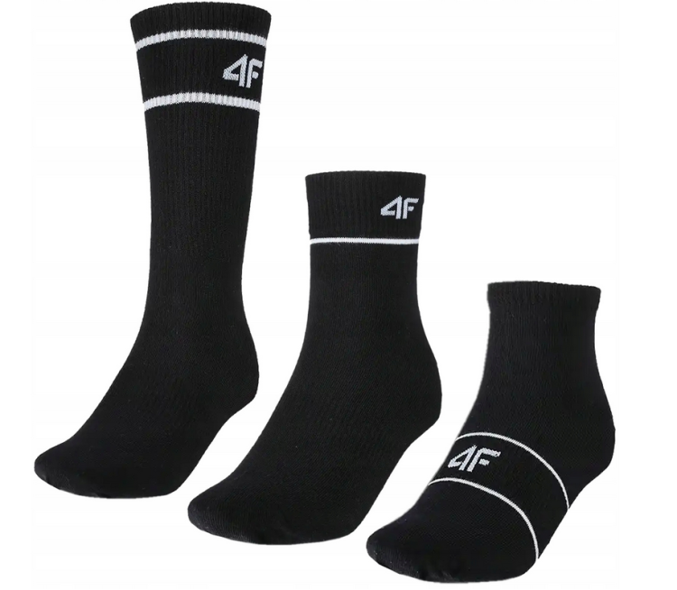 SKARPETY MĘSKIE DAMSKIE 4F SPORTOWE U449 3 PARY 43-46