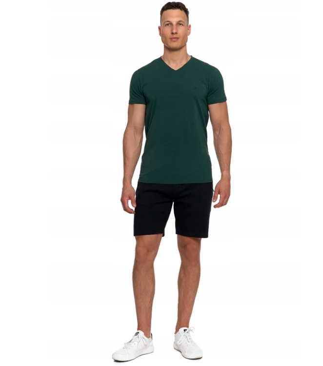 T-SHIRT MĘSKI PREMIUM Koszulka z Krótkim Rękawem Gładka Slim Fit MORAJ XXL