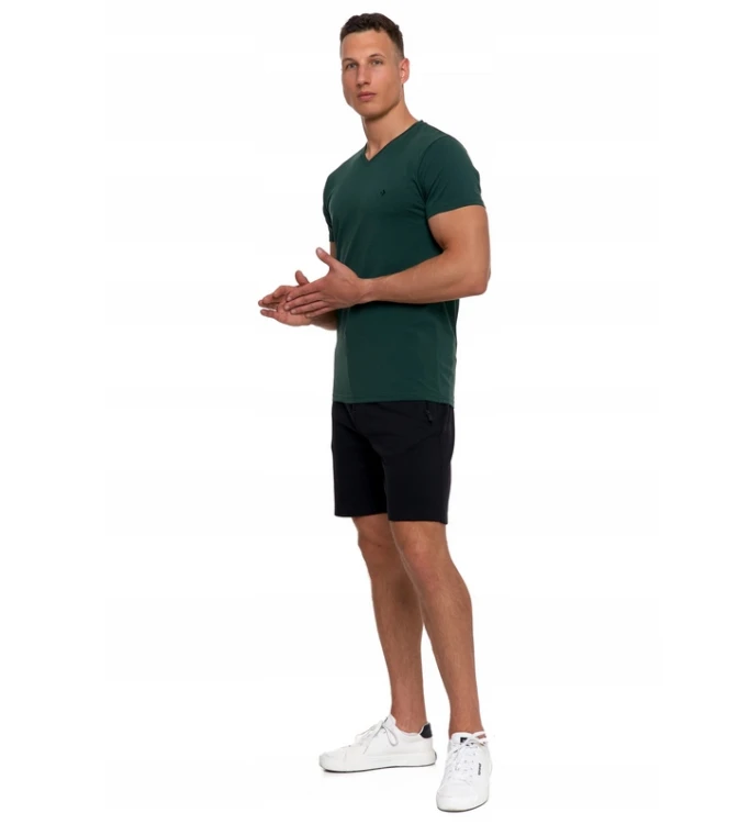 T-SHIRT MĘSKI PREMIUM Koszulka z Krótkim Rękawem Gładka Slim Fit MORAJ XXL