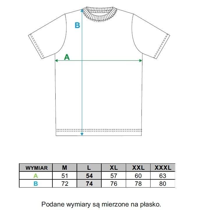 Koszulka t-shirt biały dekolt w serek męski bawełna czesana XXL Moraj
