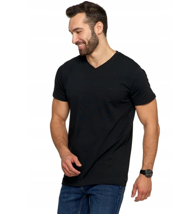 Moraj OTS1500-004 czarny Koszulka S T-SHIRT bawełna czesana krótki rękaw