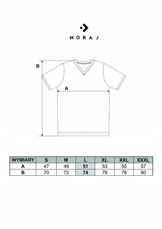Moraj OTS1500-004 czarny Koszulka S T-SHIRT bawełna czesana krótki rękaw