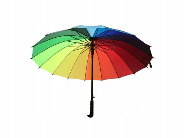 PARASOL TĘCZOWY DUŻY PARASOLKA KOLOROWA SOLIDNA