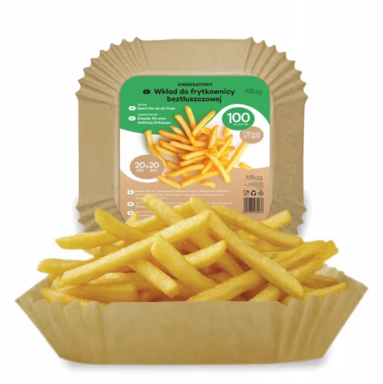 Papierowe wkłady do Air Fryer - TACKI DO FRYTKOWNICY BEZTŁUSZCZOWEJ 300 szt