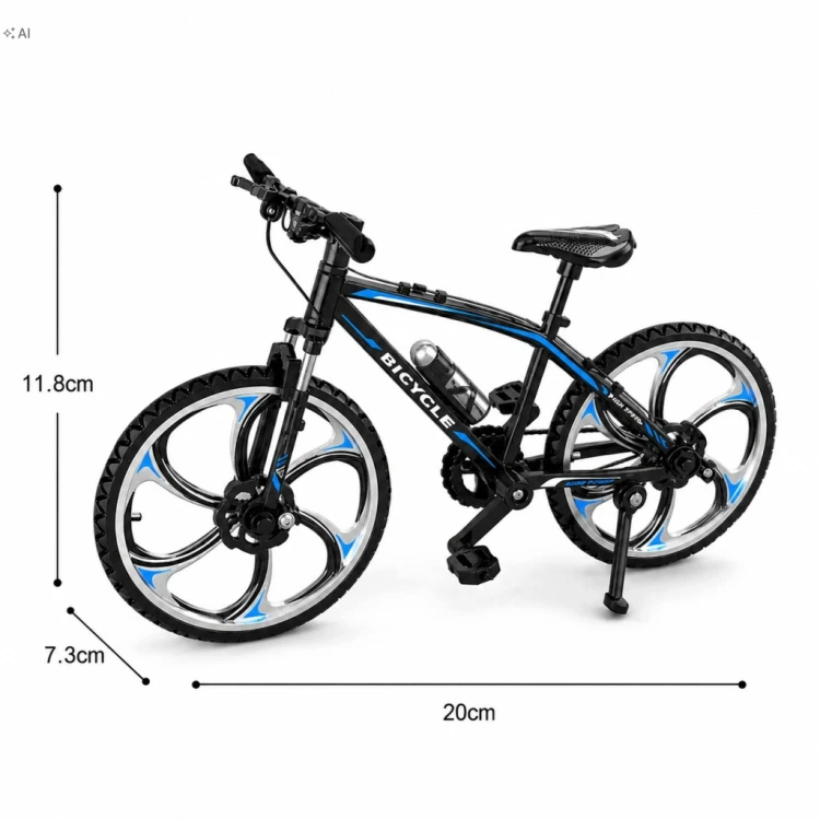 Metalowy Model Roweru Górskiego MTB 1:8 Finger Bike Prezent Gadżet czar/cze
