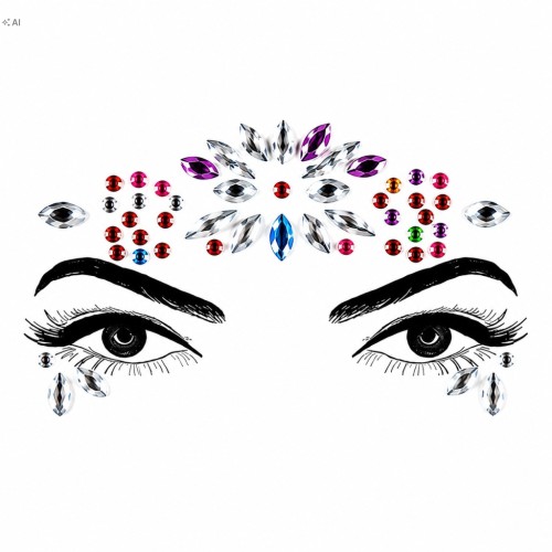 Kryształki samoprzylepne na twarz – Face Gems WZÓR 3