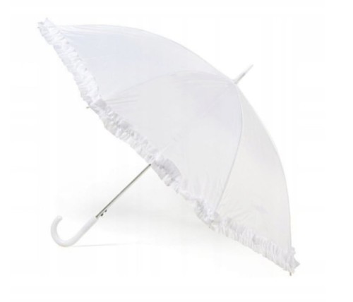 Parasol automatyczny, długi, XL smi biały FALBANA