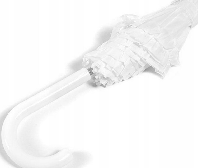 Parasol automatyczny, długi, XL smi biały FALBANA