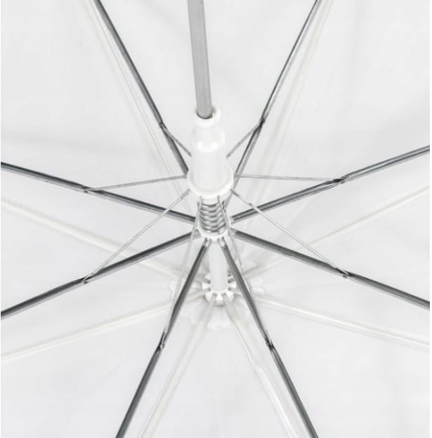 Parasol automatyczny, długi, XL smi biały FALBANA