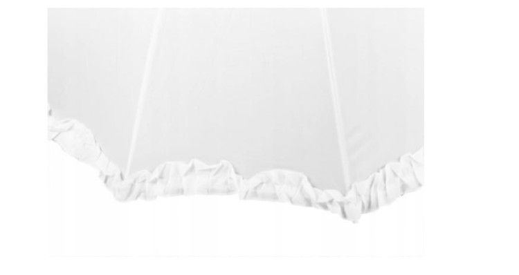 Parasol automatyczny, długi, XL smi biały FALBANA