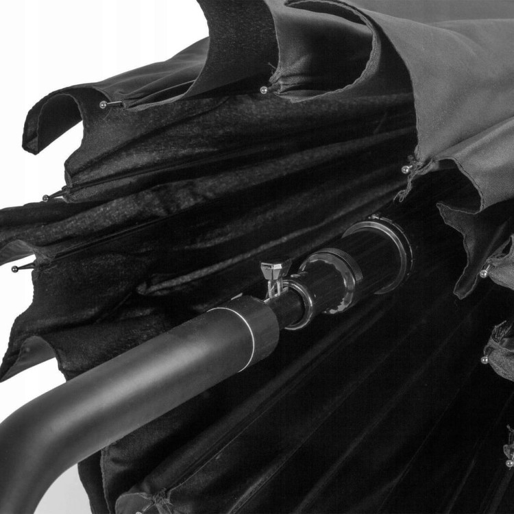 parasol bez pokrowca, długi, manualny, składany, XL czarny