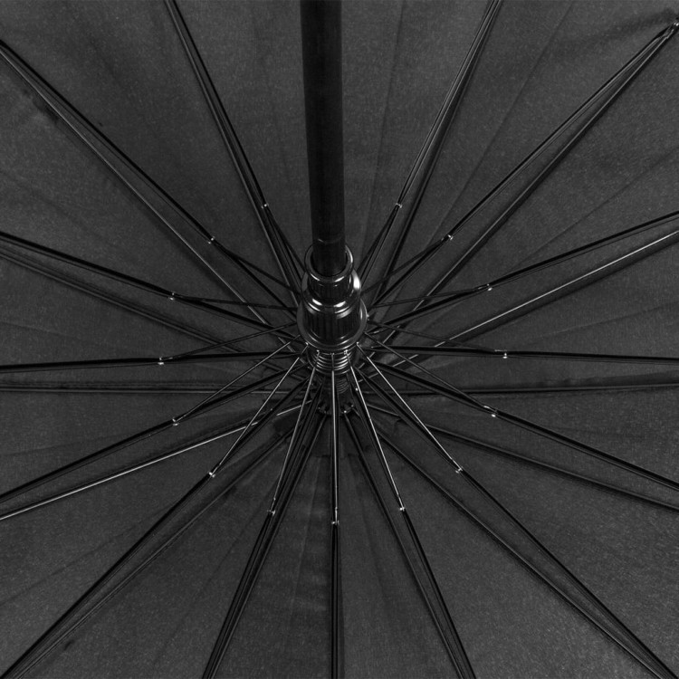 parasol bez pokrowca, długi, manualny, składany, XL czarny