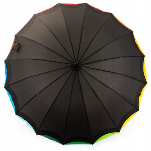 PARASOL PARASOLKA TĘCZOWA DUŻA WYTRZYMAŁA SOLIDNA