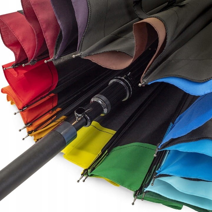 PARASOL PARASOLKA TĘCZOWA DUŻA WYTRZYMAŁA SOLIDNA