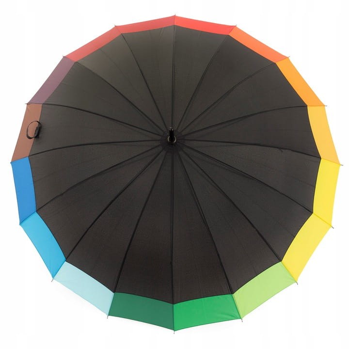 PARASOL PARASOLKA TĘCZOWA DUŻA WYTRZYMAŁA SOLIDNA