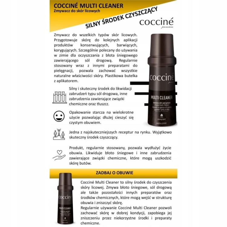 Płyn czyszczący do skór Coccine Multi Cleaner 75ml