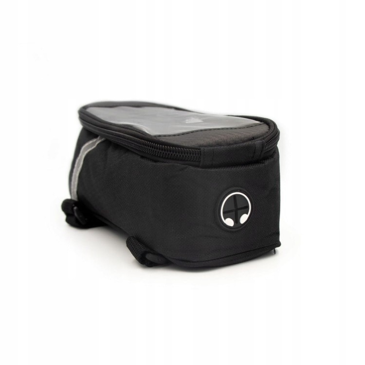 Torba rowerowa z wyposażeniem, nylon 600D, czarny