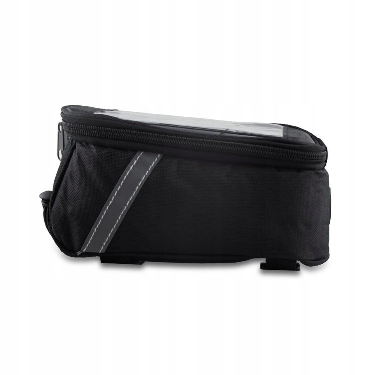 Torba rowerowa z wyposażeniem, nylon 600D, czarny