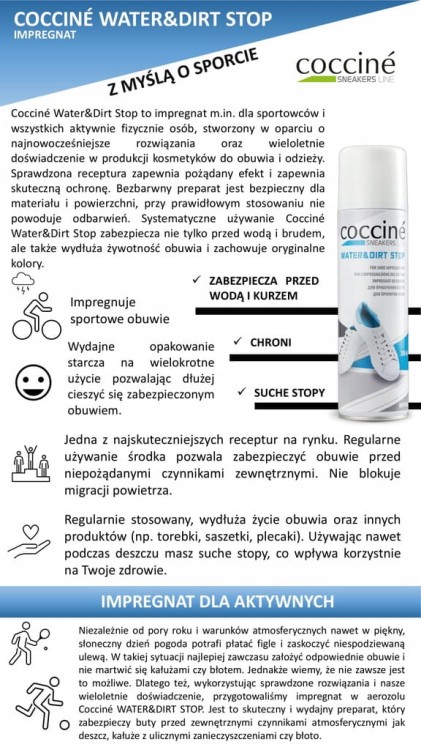 Impregnat do butów Coccine tkanina spray 250 ml