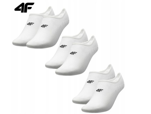 SKARPETKI MĘSKIE 4F SKARPETY STOPKI BIAŁE 6PAK 39-42