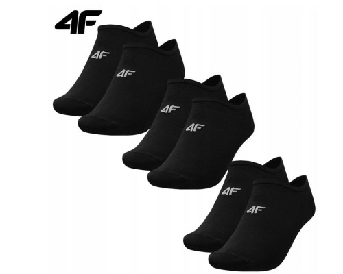 SKARPETKI MĘSKIE 4F SKARPETY STOPKI CZARNE 6PAK 43-46