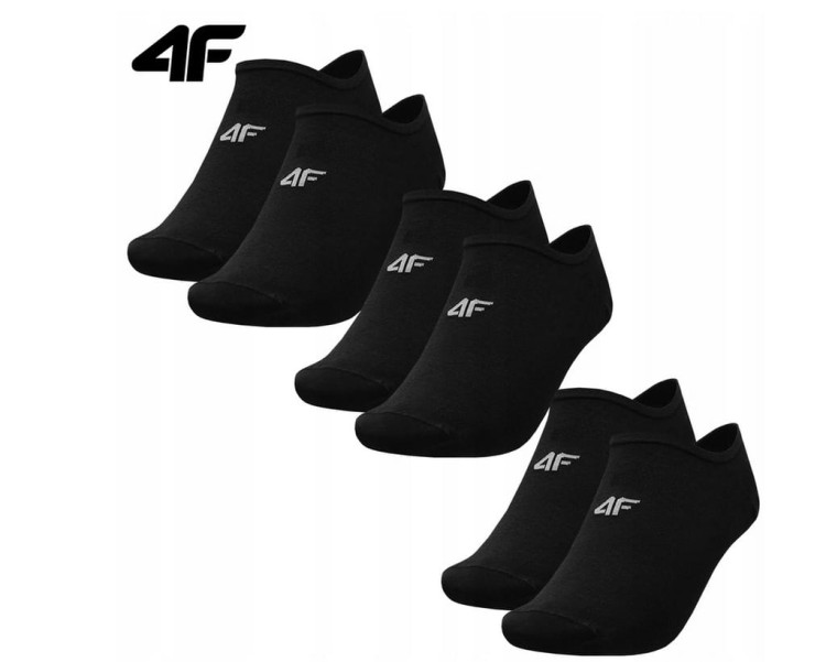 SKARPETKI MĘSKIE 4F SKARPETY STOPKI CZARNE 6PAK 43-46