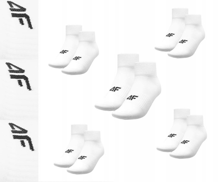 Skarpetki 4F 4FWMM00USOCM283-10S biały rozmiar 39-42