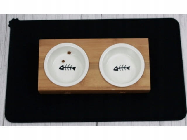 Podkładka mata pod miski psa kota 47x29,5 cm szara