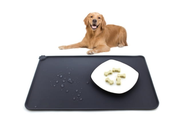 Podkładka mata pod miski psa kota 47x29,5 cm szara