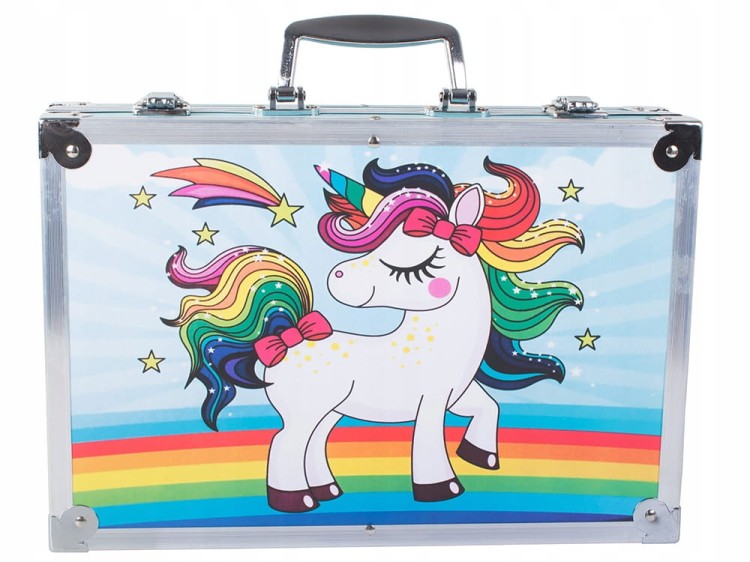 Zestaw plastyczny 145 elementów w walizce