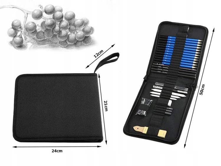 ZESTAW DO SZKICOWANIA RYSOWANIA PROFESJONALNY 32w1