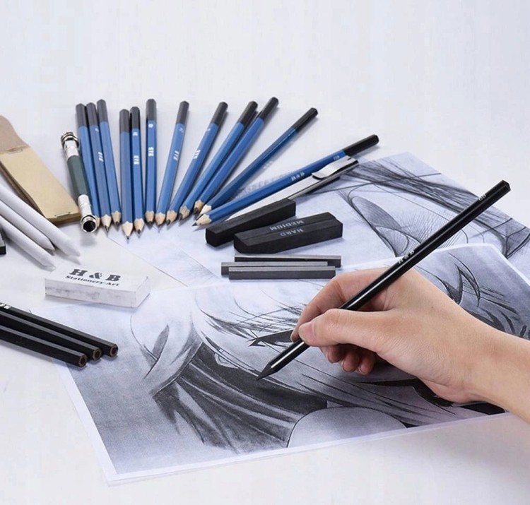 ZESTAW DO SZKICOWANIA RYSOWANIA PROFESJONALNY 32w1