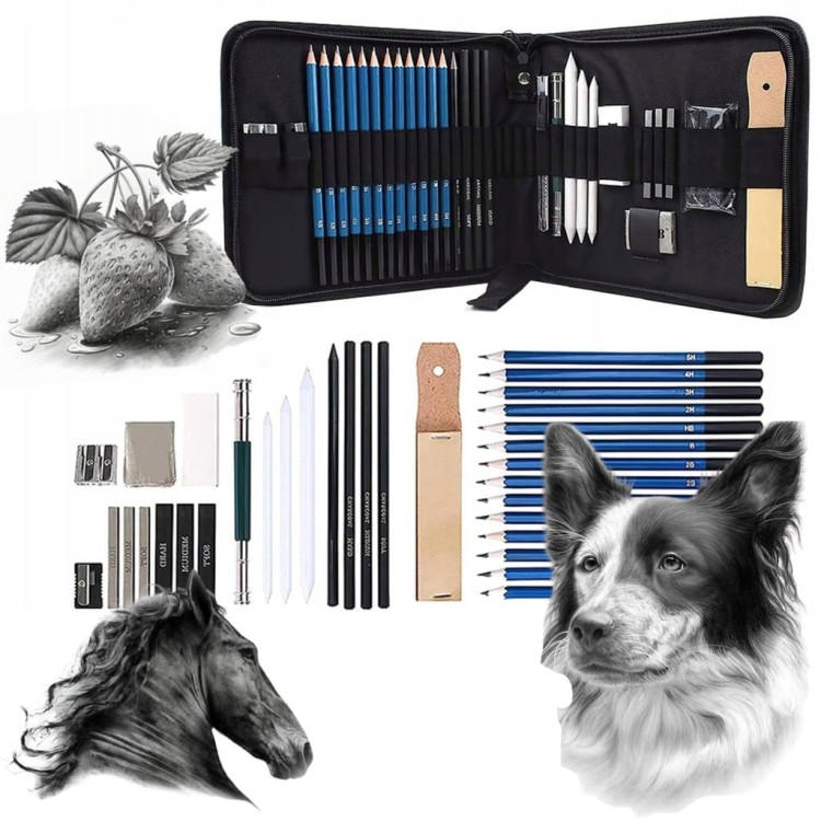 ZESTAW DO SZKICOWANIA RYSOWANIA PROFESJONALNY 32w1