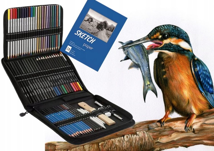 Zestaw rysunkowy  74 elementy