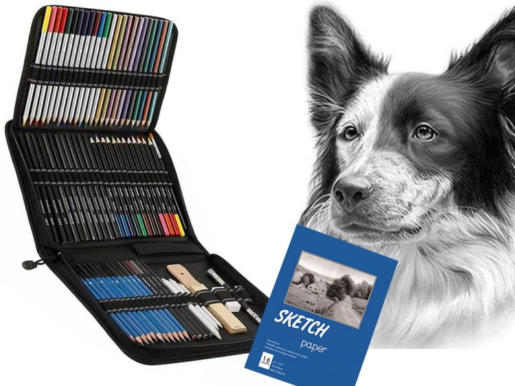 Zestaw rysunkowy  74 elementy