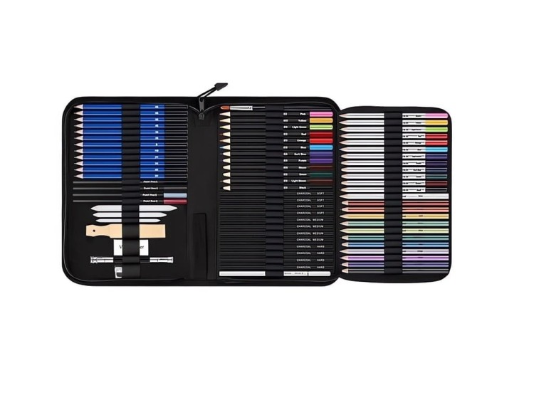 Zestaw rysunkowy  74 elementy