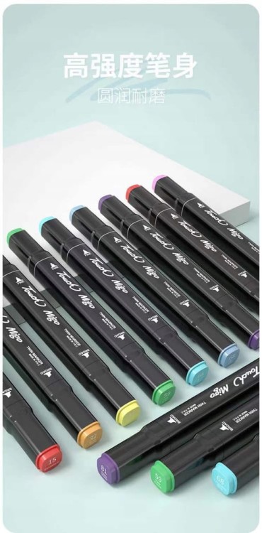 MARKERY ALKOHOLOWE 80 SZT Flamastry Mazaki Pisaki Dwustronne Pro + TORBA