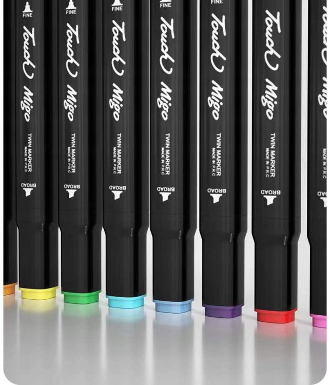 MARKERY ALKOHOLOWE 80 SZT Flamastry Mazaki Pisaki Dwustronne Pro + TORBA
